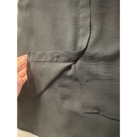 H&M Black Sheer Blouse Women's Size 2 Old Money Work Career Clean Girl - Picture 2 of 8